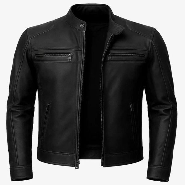 Genuine Black Biker Leather Jacket for Men