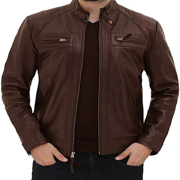 Men’s Brown Lambskin Leather Jacket