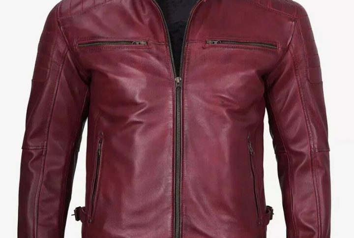 Men’s Brown Lambskin Moto Leather Jacket