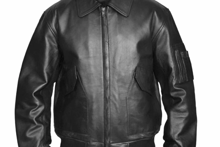 Men’s Classic Black Leather Flight Jacket