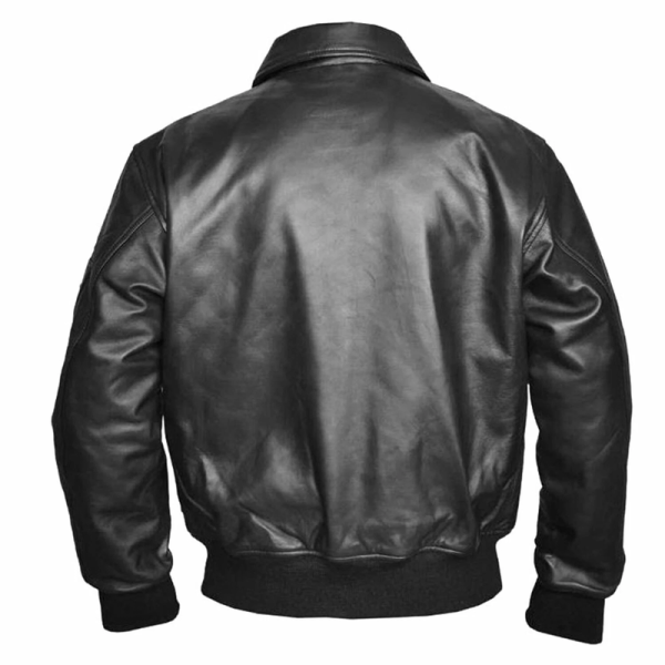 Men’s Classic Black Leather Flight Jacket