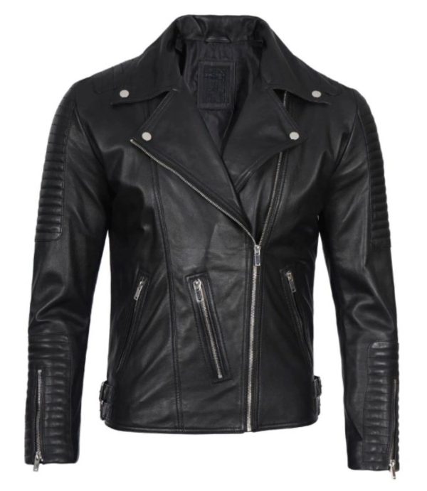 Women’s Quilted Asymmetrical Leather Jacket