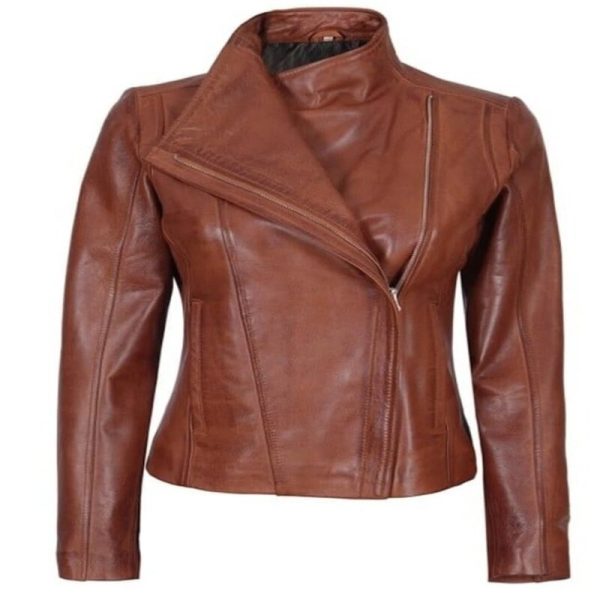 Women’s Genuine Brown Sheepskin Leather Jacket
