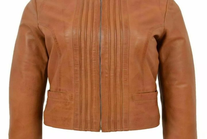 Women’s Genuine Sheepskin Tan Leather Jacket
